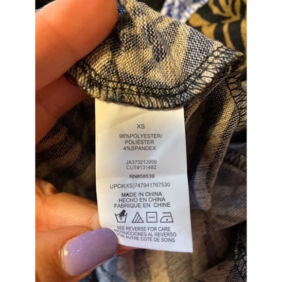 Speechless Animal Print Brown Black Long Sleeved Mock Neck Short Dress Sz XS - Picture 6 of 10